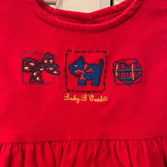 Rare! Vintage OshKosh B Gosh Scottie Dog Dress Corduroy Dress 18 months - Picture 3 of 6